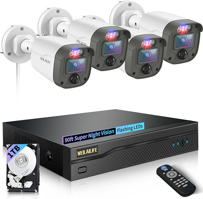 Outdoor Wired Home Security Camera Systems - DVR