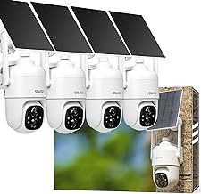SOVMIKU 4CQ1 Solar Wireless Outdoor Security Camera 2K, 360° Pan/Tilt, AI Motion Detection, Flashlight Siren