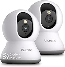 blurams 2K PTZ Indoor Security Camera 2-Pack, Two-Way Audio, Motion Tracking, Night Vision