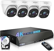 WEILAILIFE WEILAILIFEDOMEPOE Outdoor Wired Dome Security Camera System 130° Wide-Angle POE