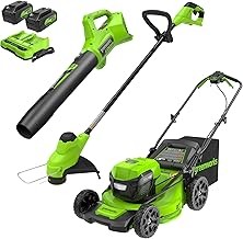 Greenworks 48V 21-Inch Brushless Self-Propelled Mower (Two 5.0Ah Batteries, 3-Tool Combo Kit)
