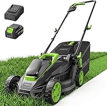 Steelite DG500 Battery Powered Push Lawn Mower (13-Inch, 20V Brushless, 4.0Ah Battery, Ultra-Lightweight)