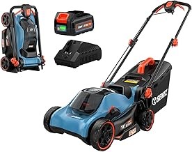 SENIX LPP2-M-0 Battery Powered Push Lawn Mower (13-Inch, 20V, 4.0Ah Battery, 2-in-1 Bagging/Mulching)