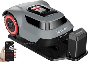 Redkey MGC1000 Battery Powered Robotic Lawn Mower (0.25 Acre Range, 45% Slope, Auto Recharge)