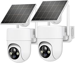 Oculview OCULVIEW2K2PCS Solar Wireless Outdoor Security Camera 2K, 2-Pack, 360° View, Color Night Vision, 2-Way Audio