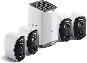 Baseus N1 Wireless Camera System 4-Cam Kit 2K, Spotlight & Alarm, 16TB Expandable Storage, 210-Day Battery