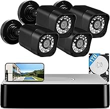 AIWIXEN AIWIXEN8CHDVR 8CH Outdoor Wired Home Security Camera System 5MP DVR