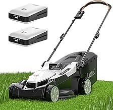 LiTHELi U20LM00-0A210 Battery Powered Push Lawn Mower (16-Inch, 40V, Two 4.0Ah Batteries, Brushless)