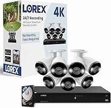 Lorex 4K 16CH PoE Security System 7 Bullet Cameras, Color Night Vision, Smart Motion Detection, 4TB NVR
