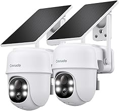 Cinnado CINNADO2KWIFI Wireless Outdoor Security Camera 2K, Solar/Battery Powered, 360° Viewing, AI Human Detection