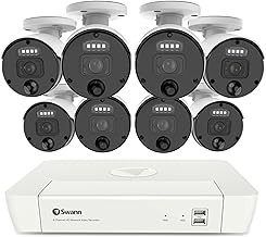 Swann SWANN8CH4K 4K Master-Series 8Ch NVR Security System, 8 Cameras, PoE, Color Night Vision, Motion Detection