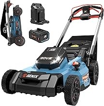 SENIX X6 Battery Powered Self-Propelled Lawn Mower (21-Inch, 60V Max, 8Ah Battery, Smart Display)