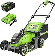 Greenworks 2541302 Battery Powered Push Lawn Mower (17-Inch, 40V, 4.0Ah Battery, Brushless)