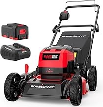 PowerSmart PS76417A Battery Powered Push Lawn Mower (17-Inch, 40V, 4.0Ah Battery, Foldable Handles)