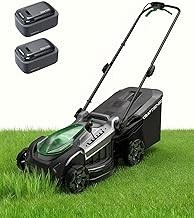 KraftSense KSLM-4018 Battery Powered Push Lawn Mower (18-Inch, 40V Brushless, Two 5.0Ah Batteries)