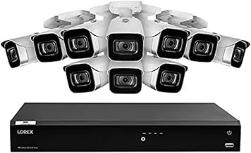 Lorex Fusion 4K 16CH Wired Security System 12 Cameras, Motion Detection, Color Night Vision, 3TB NVR