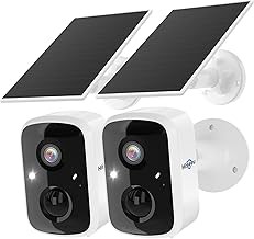 Hiseeu 3K 4MP Solar Wireless Security System, 2 Cameras, PIR/AI Motion Detection, Color Night Vision, 2-Way Audio, Battery Powered