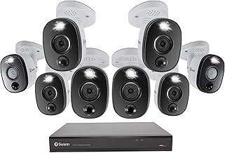 Swann 16CH 8 Camera 4K Wired DVR Security System 2TB Storage, Color Night Vision, Heat Motion Detection