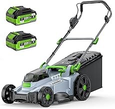 Patoolio PA-40V17M Battery Powered Push Lawn Mower (17-Inch, 4.0Ah Battery, 6-Position Height Adjustment)