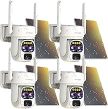 LETSCEE LETSCEE-2K Outdoor Solar Security Camera 2K, 360° View, Motion Detection, IP65 Weatherproof