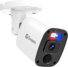 Swann SWPRO-4K Flashing Light Bullet Security Camera 4K UHD, Spotlight, Motion Detection, 1-Way Audio