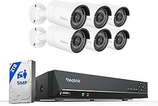 REOLINK RLK8-410B6-5MP 8CH Outdoor Wired Home Security Camera System 5MP PoE NVR 2TB