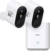 AOSU AOSU-2K-SINGLE Wireless Outdoor Home Security Camera 2K HD Night Vision Spotlight