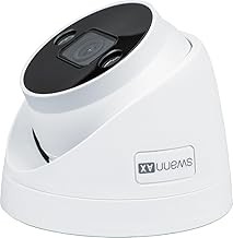 Swann SWNHD-ADVANCXB Wired 4K Dome Security Camera Color Night Vision, AI Analytics, Motion Alerts