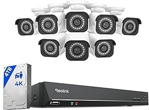 REOLINK RLK16-800B8 4K Security System 8 Cameras, Person/Vehicle Detection, 16CH NVR, 4TB HDD