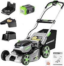 NovorikX 60V Battery Powered Self-Propelled Lawn Mower (21-Inch, Brushless, 5.0Ah Battery, LED Headlight)