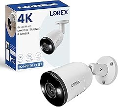 Lorex 4K Bullet IP Outdoor Security Camera, Smart Motion Detection, Two-Way Talk, Color Night Vision