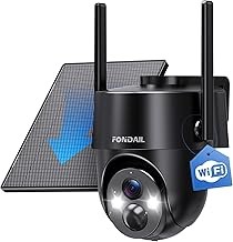 FONDAIL FONDAIL Solar Wireless Outdoor Security Camera 2K, 360° View, Color Night Vision, PIR Detection