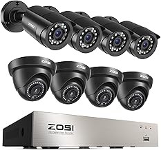 ZOSI 3K Lite 8CH Wired DVR Security Camera System 8 Cameras, AI Detection, Night Vision, Remote Access