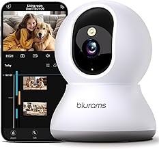 blurams 2K Indoor Security Camera 2K HD, Motion Tracking, Two-Way Audio, Night Vision