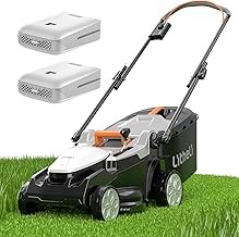 LiTHELi LVM01Z-2 Battery Powered Push Lawn Mower (16.6-Inch, 40V, Two 4.0Ah Batteries, Lightweight)