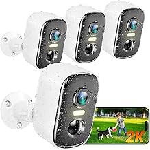 MISECU MISECU 2K Battery WiFi Wireless Outdoor Security Camera 2K, AI Motion Detection, Color Night Vision, 2-Way Talk