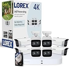 Lorex Fusion 4K 8CH PoE Security System Metal Bullet Camera, Color Night Vision, Privacy Masking, Easy Area Search, 2TB NVR