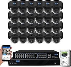 Camstar 32CH 12MP NVR Wired Security Camera System 24 PoE Cameras, Face and Vehicle Detection, 4K UHD