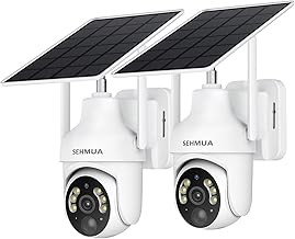 SEHMUA SEHMUA-2K Solar Wireless Outdoor Security Camera 2K, 360° Pan/Tilt, Color Night Vision, PIR Alarm