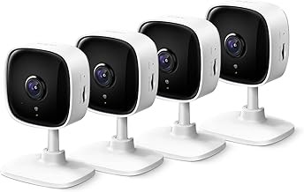 TP-Link C110P4 Indoor Security Camera 2K, 2-Way Audio, Motion Detection, 4-Pack