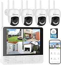 Jennov 5MP Wireless Security System 8CH NVR, Night Vision, Motion Detection, 1TB HDD