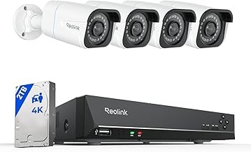 REOLINK RLK8-800B4 4K Security System 4 PoE Cameras, Person/Vehicle Detection, 8CH NVR, 2TB HDD